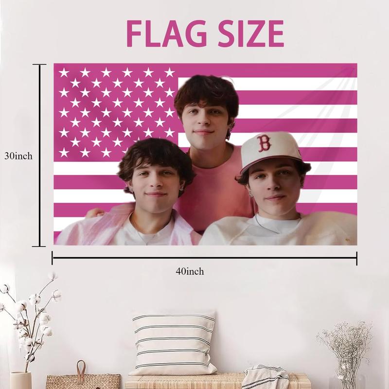 Triplets Flag,  Polyester Chris Sturniolo Tapestry, Triplets Room Decor for Dorm Wall Party