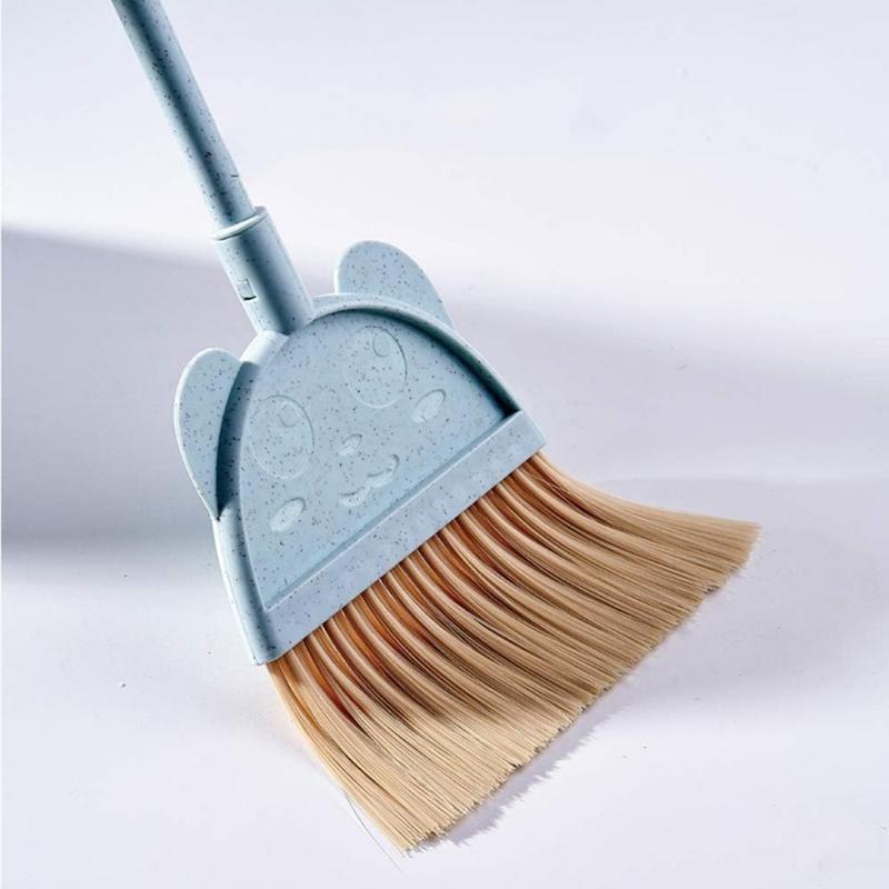 Mini Broom with Dustpan,Little Housekeeping Helper Set (Blue)