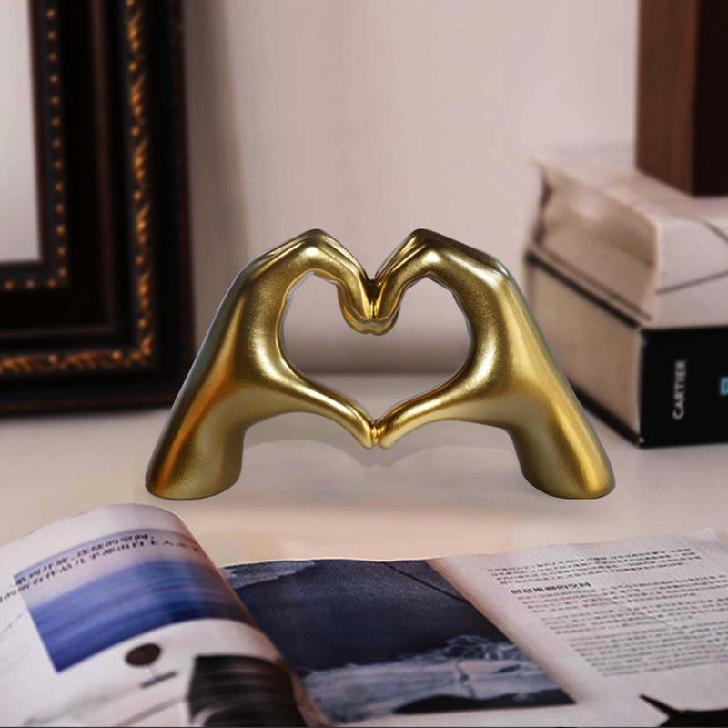 Heart Finger Shaped Finger Statue, 1 Count Modern Art Sculpture, Personalized Home Decor for Home Living Room Desktop  Bookshelf