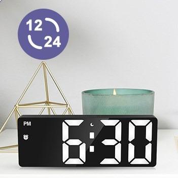 Personalized Gifts, Digital Alarm Clock LED Display Electronic Clocks 6.3