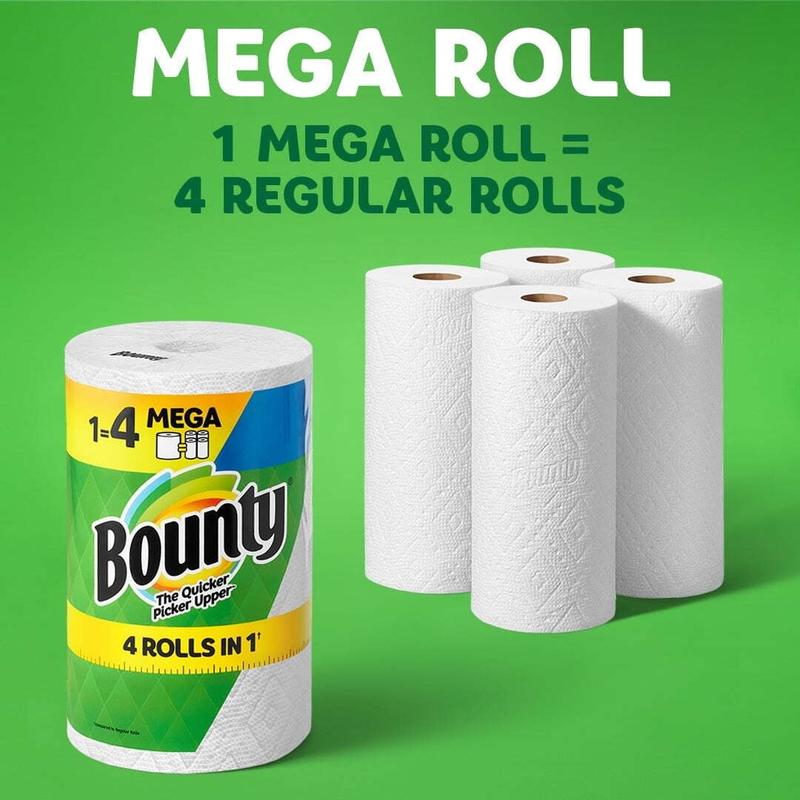 Bounty Select-A-Size Paper Towels, Mega Rolls, White, 180 Sheets Per Roll, 6 Count