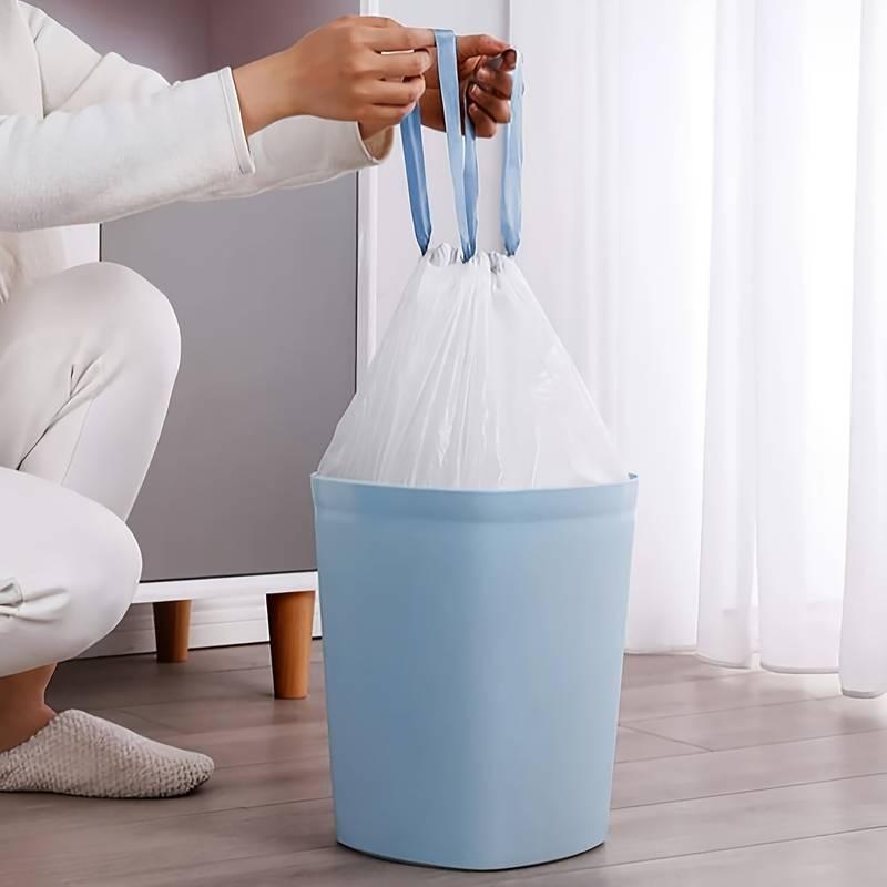 Disposable Thickened Bin Bag (60pcs set), Drawstring Bin Bag, Multipurpose Garbage Bag for Home, Office, Household Cleaning Supplies