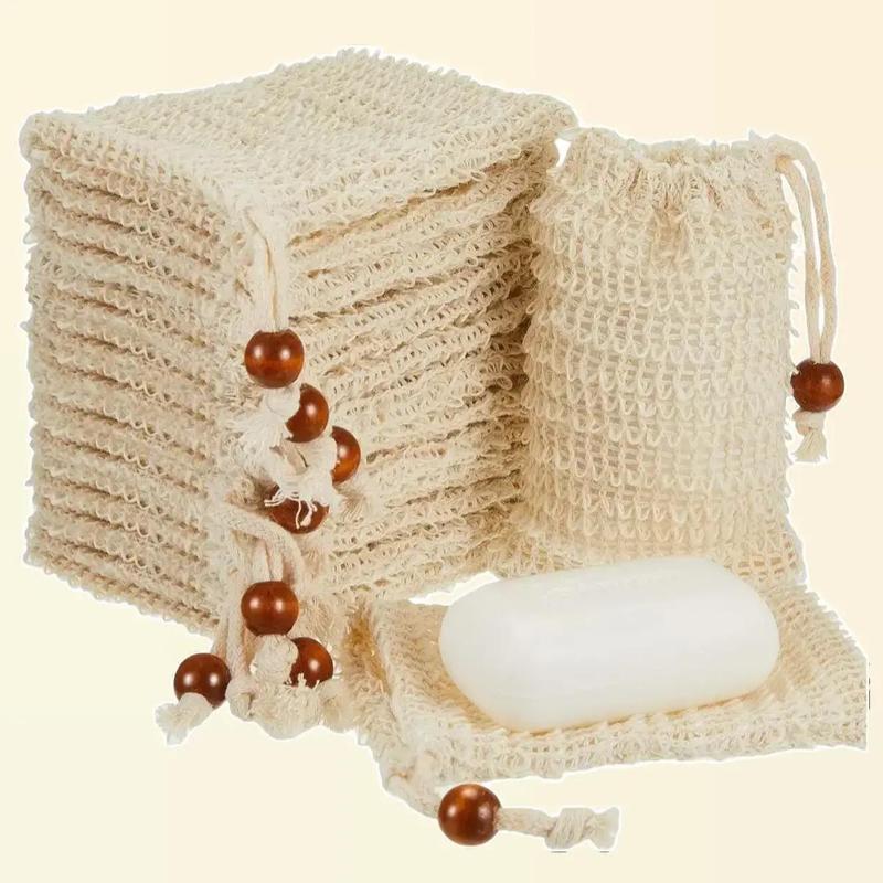 Handcrafted Organic Sisal Soap Bags (pack of 3) Accessories Plant