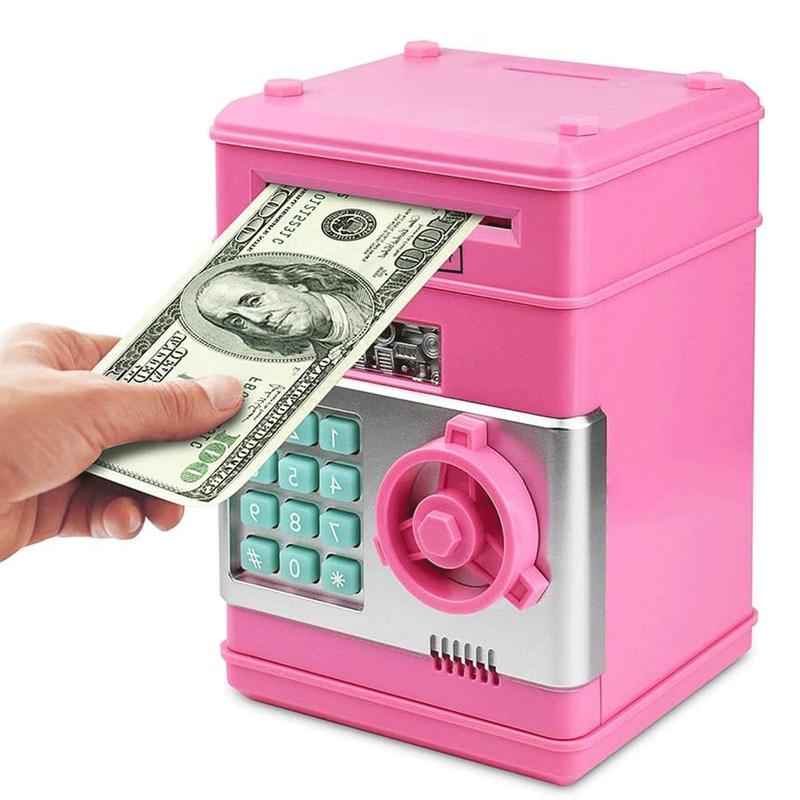 Mini ATM Bank, 1 Count Electronic Coin Money Bank for Kids, Cash Coin Can ATM Bank, Christmas 2024 Ornaments, Home Decor, Gift for Kids, Christmas Gift Ideas