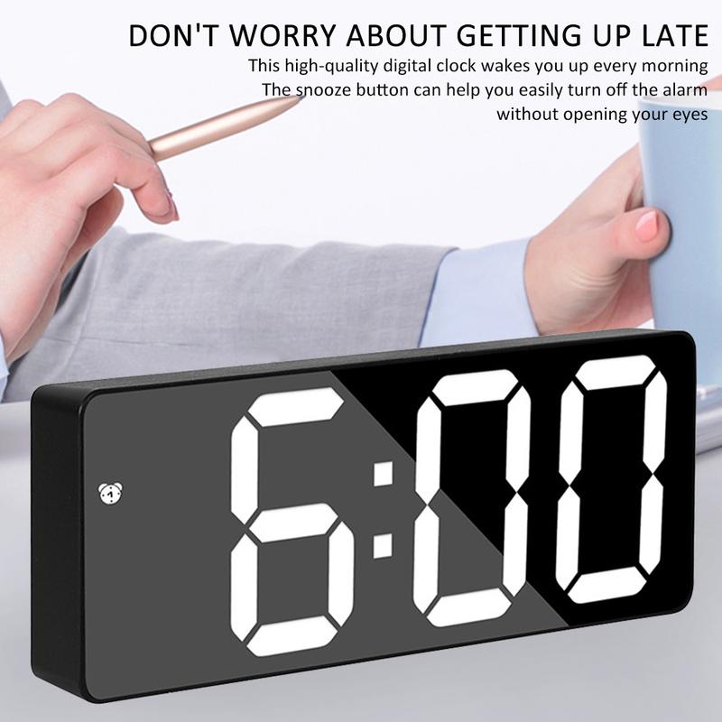 Personalized Gifts, Digital Alarm Clock LED Display Electronic Clocks 6.3