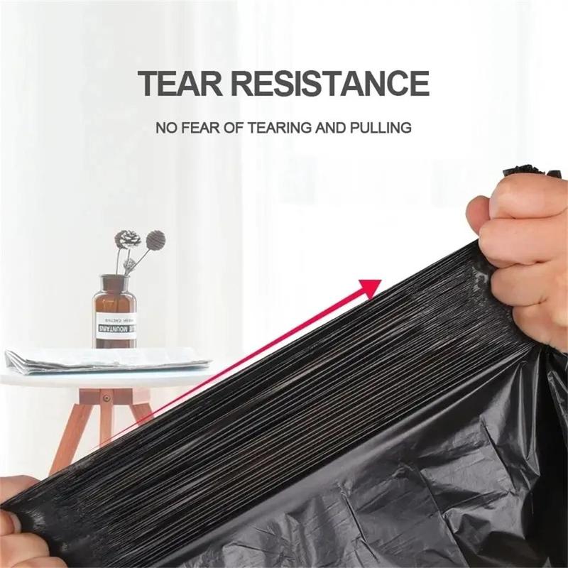 100pcs roll Household Disposable Garbage Bag, Kitchen Accessories Durable Plastic Trash Bags, Tear Resistance Cleaning Bag for Office Home Bedroom Garden Waste Bin