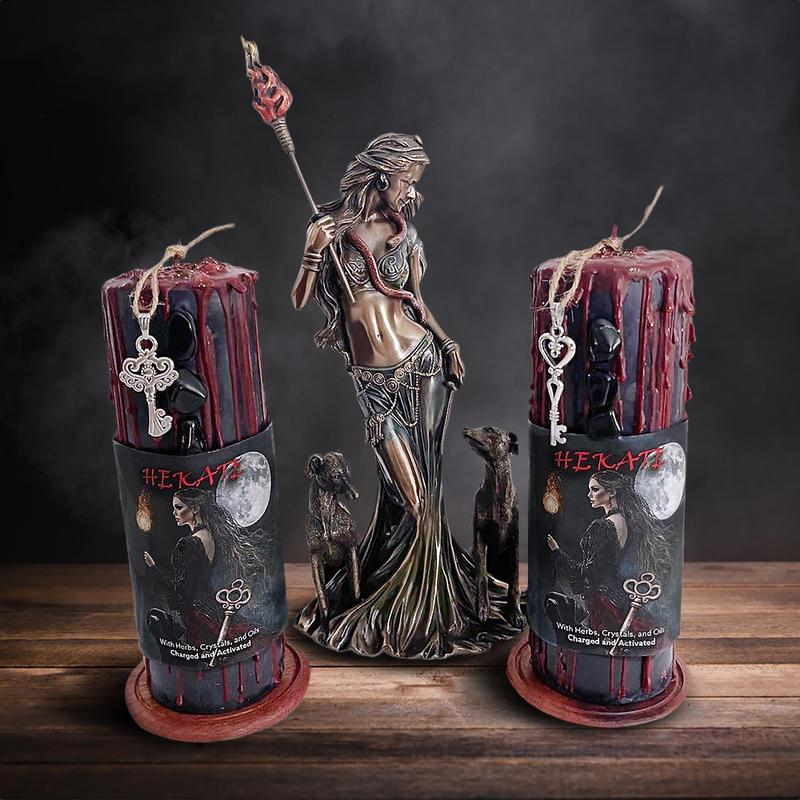 Hekate Candle - Deity Candle - Witchcraft Candle - Spiritual Offering Goddess of Witches Decoration Ornaments Light Pack