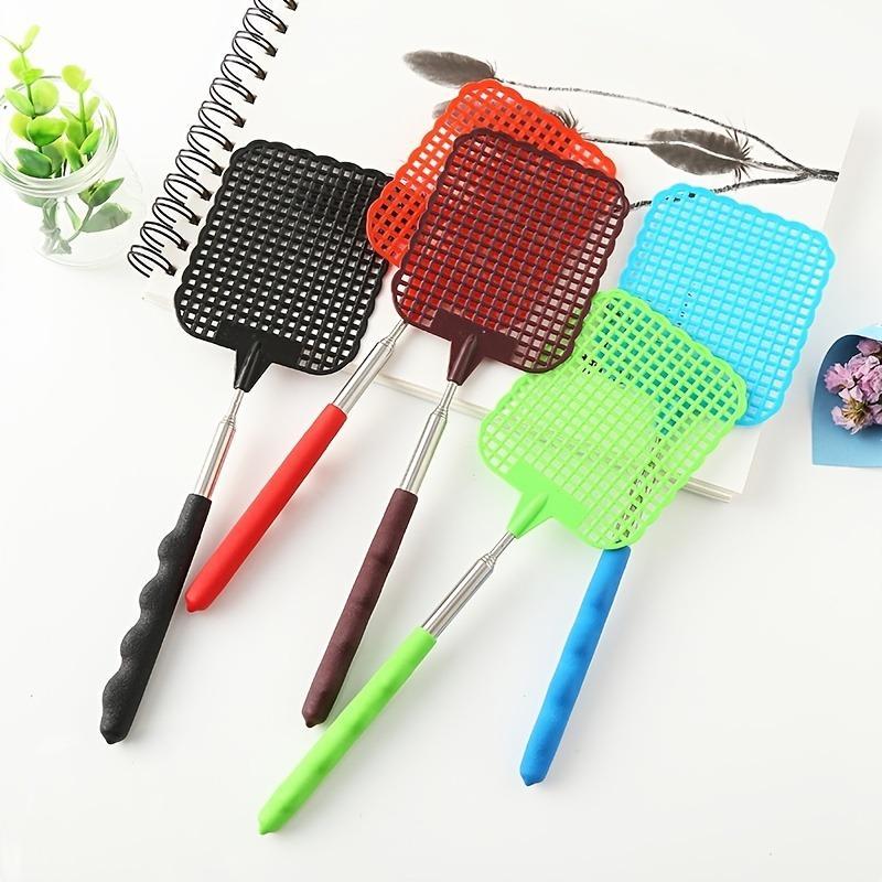 Random Color Retractable Fly Swatter, 1 Count Creative Reusable Summer Mosquito Swatter, Home Daily Use Fly Killer, Home Office Travel Accessories