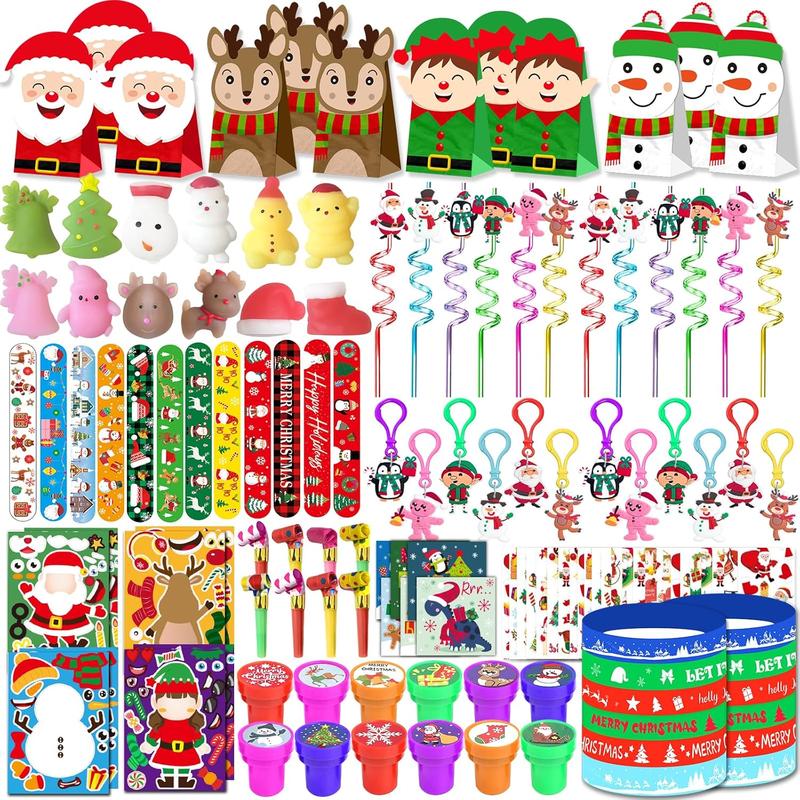 Christmas 316Pcs Christmas Party Favors for Kids, Xmas Birthday Party Supplies Decor, Christmas Goodie Bag Stuffers, Advent Calendar Pinata Fillers, Classroom Rewards Prize, Christmas Stocking Stuffers for Kids