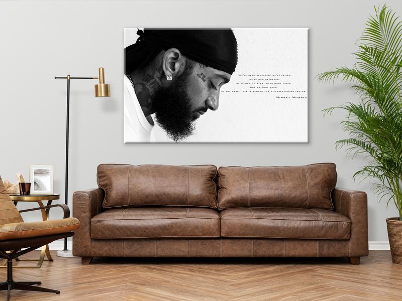 Nipsey Hussle Quotes Wall Art , Famous People , Nipsey Hussle , Rap Music Lovers , Mother's Day Gift Idea Poster No Frame 