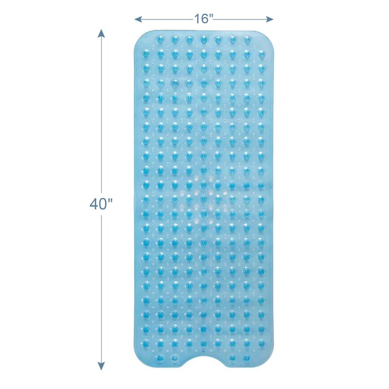 AmazerBath Non Slip Bathtub Mat, 40 x 16 Inches Bath Mat for Tub, Non Slip Shower Mats with Suction Cups and Drain Holes Cover, Bath Tub Mats for Elderly & Kids