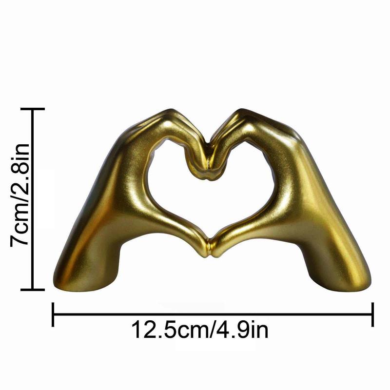 Heart Finger Shaped Finger Statue, 1 Count Modern Art Sculpture, Personalized Home Decor for Home Living Room Desktop  Bookshelf