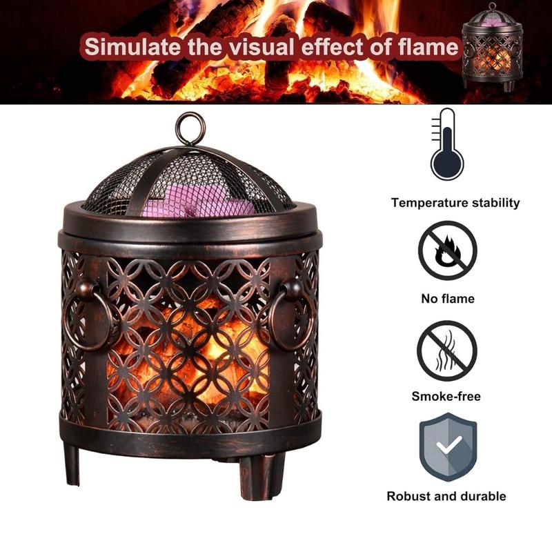 Wax Melt Warmer,4-in-1 Fireplace Wax Warmer,Scentsy Wax Warmer for Scented Wax Cubes and Tarts or Fragrance Oils,Wax Burner for Home Office Bedroom Aromatherapy presents& Décor(Copper Coin)