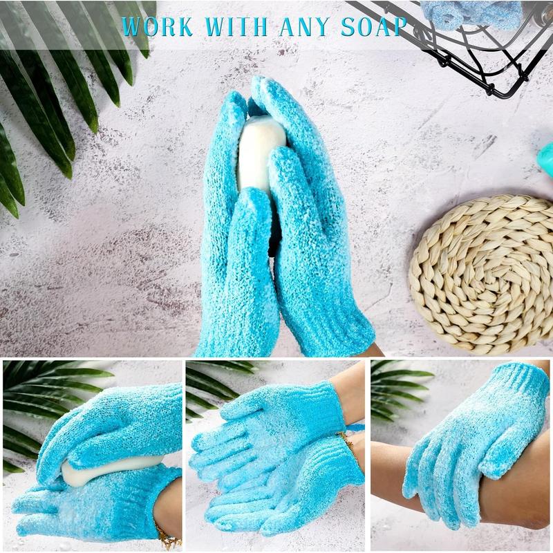 Shower Gloves, 24 Pcs Exfoliating Bath Gloves with Hanging Loop for Beauty Spa Massage, Skin Shower Body Scrubber. Suitable for Women Men