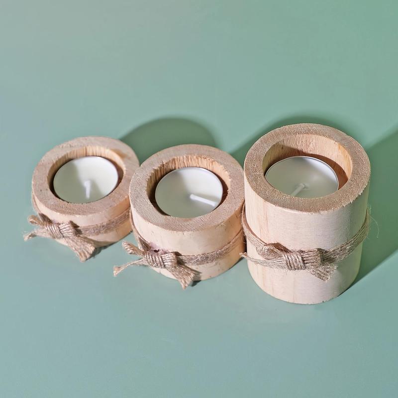 Wooden Candle Holder, 1 Count 3 Counts Creative Bowknot Decor Candle Holder, Home Ornament, Wedding Decoration Supplies, Aesthetic Room Decor, without Candle