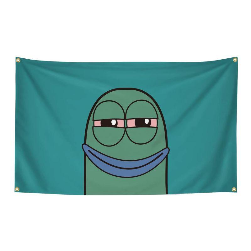 Funny Cartoon 3x5Ft Flag Tapestry With 4 Brass Grommets for Wall Hanging Indoor Outdoor College Bedroom Room Dorm Party Decor Banner