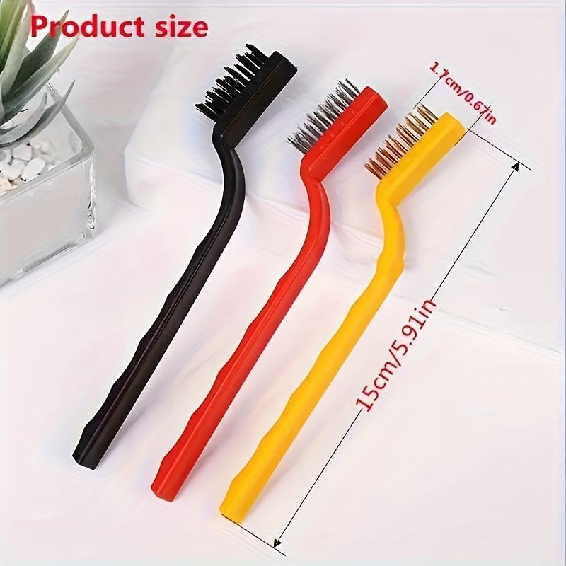 Gas Stove Cleaning Brush, 3 Counts set Stiff Bristle Cleaning Brush, Multifunctional Small Brush, Household Kitchen Cleaning Tool for Kitchen