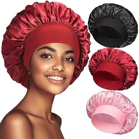 Jarin Hair Satin Bonnets Solid Sleeping Hat Night Sleep Cap Hair Care Bonnet Nightcap For Women Men Unisex Cap Bonnet De Nuit Shower Turban