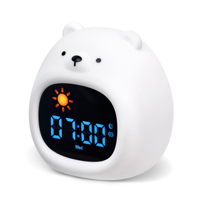 JoyCat Alarm Clock with 9 Colors Night Light, Digital Clock for Bedrooms, 20 White Noise Sound Machine for Sleeping, LED Digital Display Clock Decor