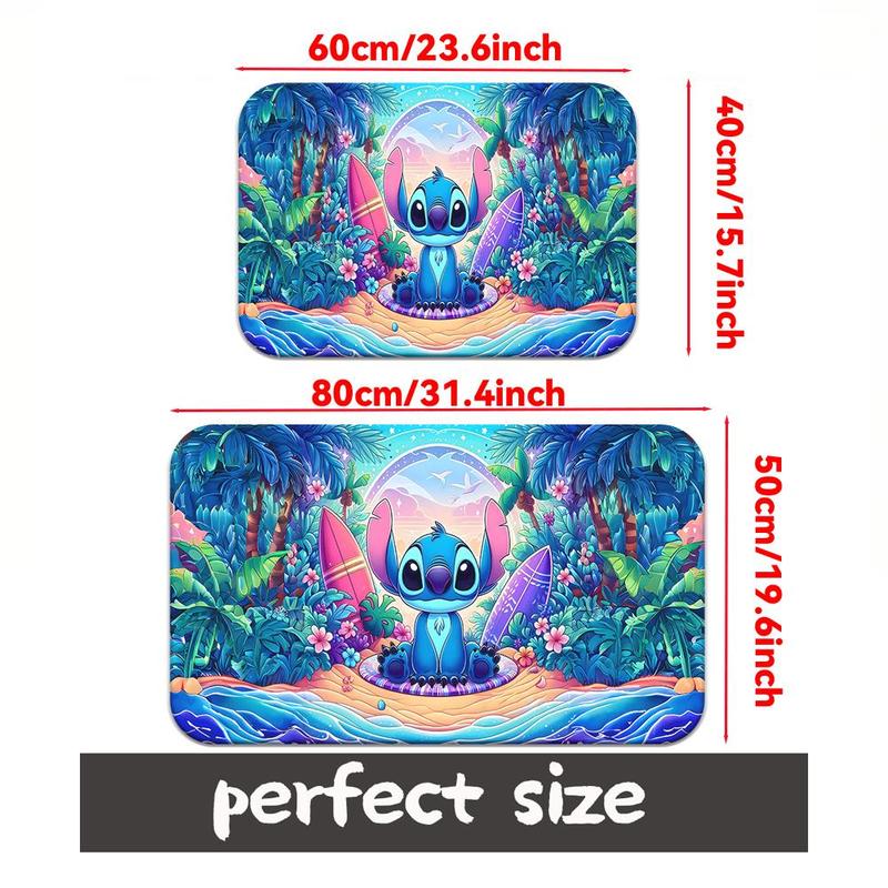 Cartoon Pattern Bathroom Mat, Non-slip Soft Floor Mat, Rectangle Home Decorative Carpet for Home Living Room Bedroom Kitchen Bathroom