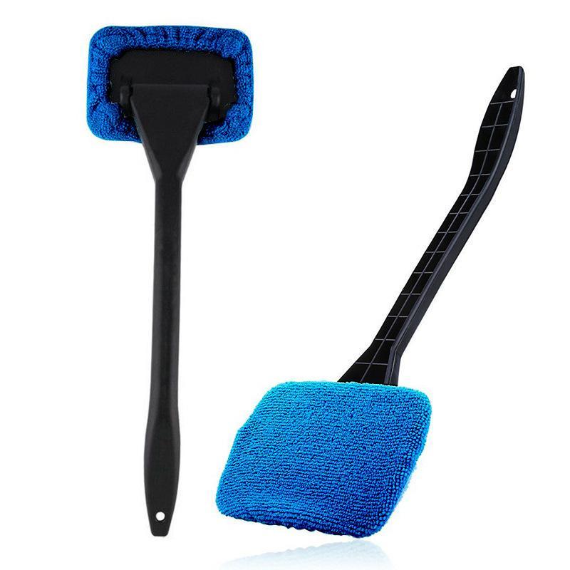 Car Windshield Cleaning Brush, Long Handle Car Glass Cleaning Brush, Wet and Dry Wipe Glass Cleaning Brush, Car Cleaning Tool, Perfect Car Accessories