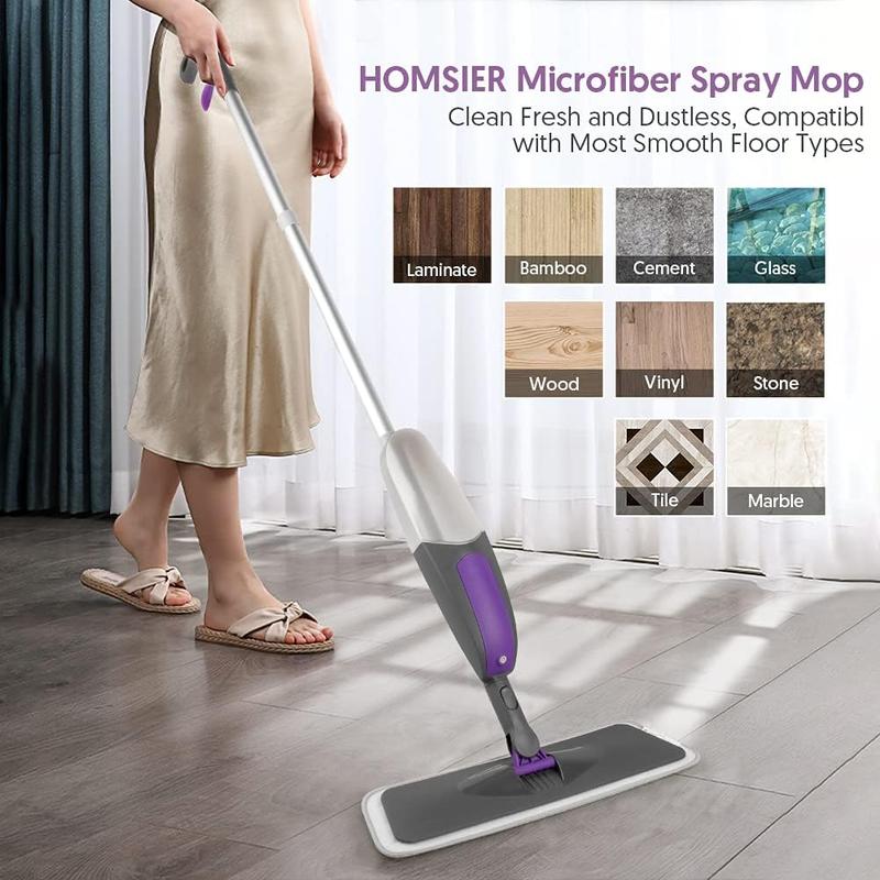 Spray Mop for Floor Cleaning  Microfiber Floor Mops Wet Dry Flat Mop with 550ML Refillable Bottle 3 Washable Pads Replacement, Dust Mop for Wooden Laminate Tile Marble Kitchen Hard Floors mop sepe rate cleananddirty water Pet Aluminium Hand Lightweight