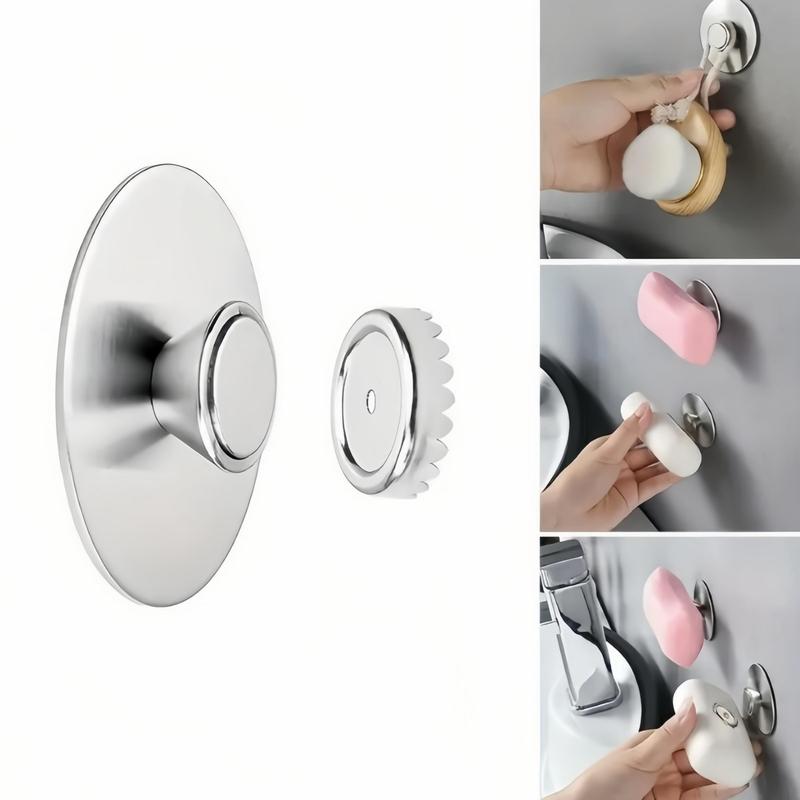 Magnetic Soap Holder, Self-adhesive Hanging Soap Storage Rack, Wall Mounted Soap Tray for Toilets, Bathroom Accessories