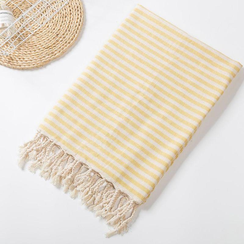 Striped Pattern Beach Towel, Beach Blanket, Mat, Lightweight Quick Drying Beach Towel with Tassel, Soft Comfortable Towel for Swimming Beach Party, Summer Gifts, Gifts