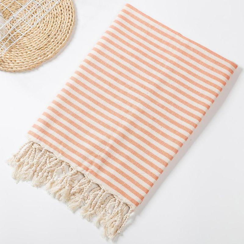 Striped Pattern Beach Towel, Beach Blanket, Mat, Lightweight Quick Drying Beach Towel with Tassel, Soft Comfortable Towel for Swimming Beach Party, Summer Gifts, Gifts