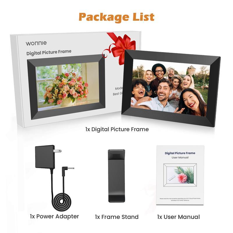 10.1 Inch WiFi Digital Picture Frame 1280x800 HD IPS Touch Screen, Electronic Smart Photo Frame with 32GB Storage,Home Decor, Christmas Gift