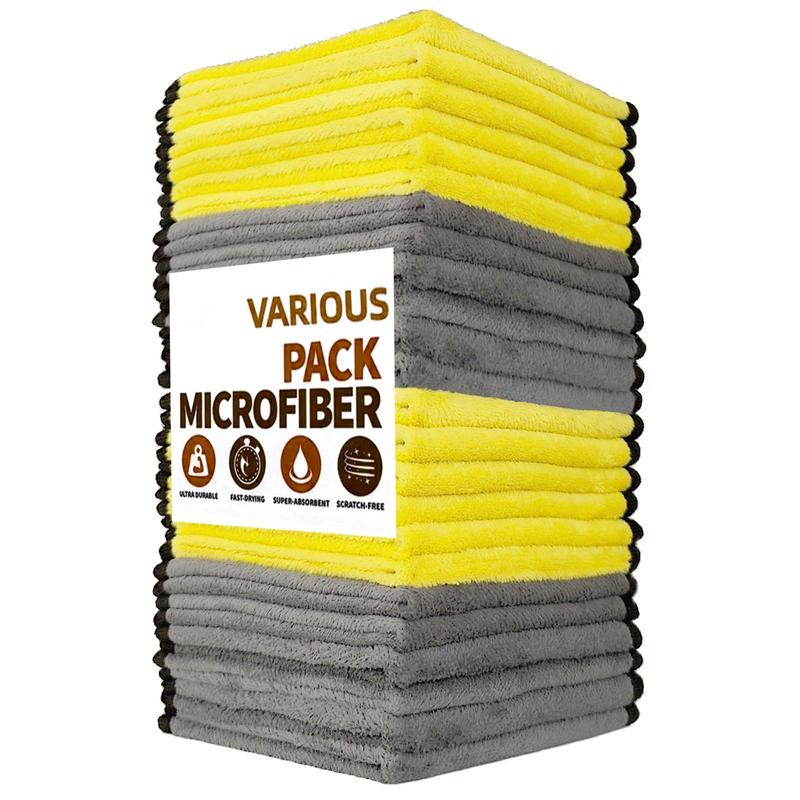 Microfiber Cleaning Cloth, 4 8 Counts Soft Reusable Cleaning Cloth, Double-sided Absorbent Cleaning Cloth for Home Kitchen Office Bathroom Car