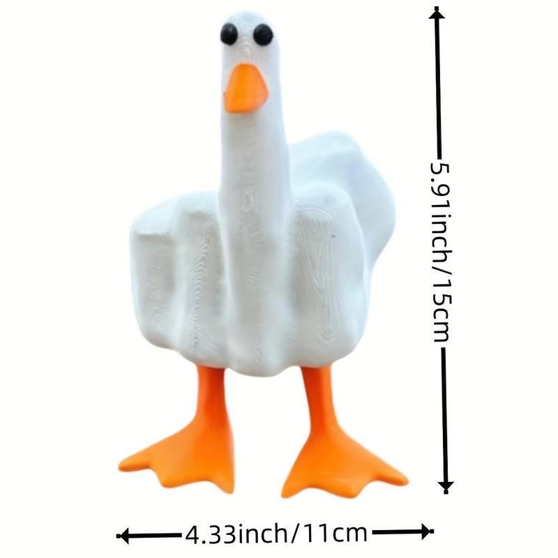 Funny Little Duck Resin Figurine Christmas Ornament Decor, Room Decor, Cute Craft Decoration Sculpture Statue for Home Office Desktop Housewarming Gift, Summer Gift, Bedroom Decorative Accessories, Fall Decor