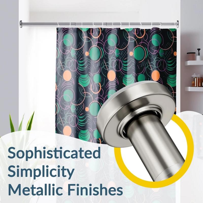 AmazerBath Spring Tension Shower Curtain Rod, 31-75 Inches Heavy Duty Shower Curtain Rod Rust Proof Bathroom Curtain Rod