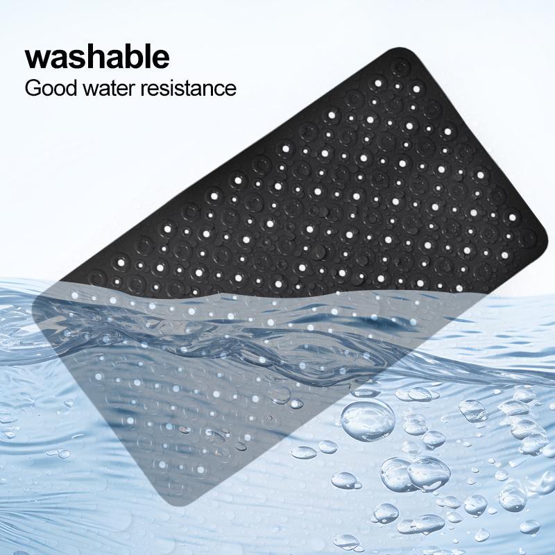 Solid Color Bubble Pattern Hollow Out Non-slip Bath Mat, Durable Shower Mat with Suction Cup, Bathroom Accessories for Home Kitchen Bathroom