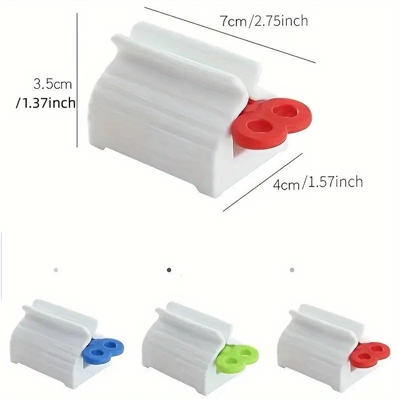 Manual Toothpaste Dispenser, 3 Counts Portable Toothpaste Squeezer, Cute Toothpaste Dispenser Supplies, Bathroom Gadgets