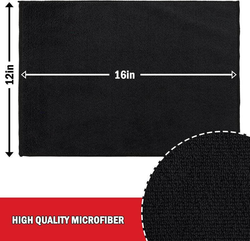 Microfiber Cleaning Cloth for Car-24PK,  Car Microfiber Towels, Soft & Absorbent Cleaning Cloth, Wash Cloth for House, Kitchen, Car (12in.x16in)