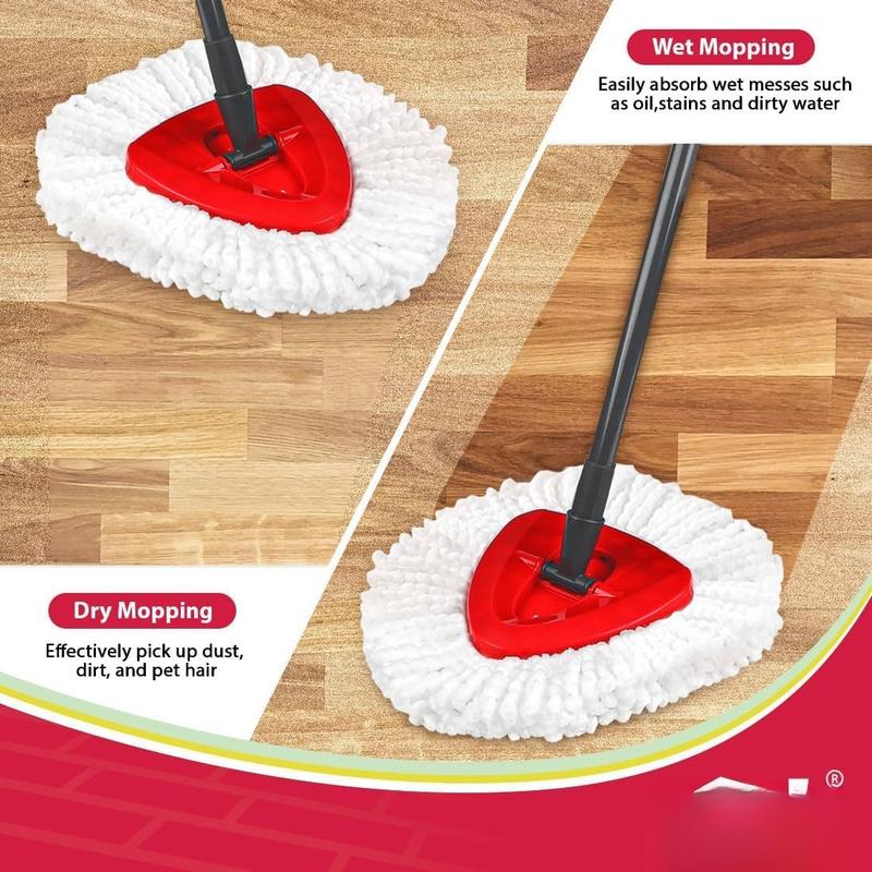 Mop Replacement Heads Compatible with O-Cedar EasyWring Spin Mop 8 Pack-Washable Microfiber Spin Head Refills-Easy Cleaning Mop Head Replacement