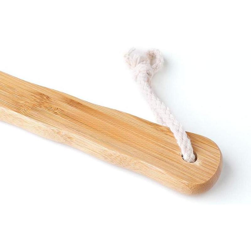 Body Brush Dry Brushing Back Scrubber Shower Bath Brush Bamboo Wood Long Handle  Bristles exfoliating Massage Improve Blood Circulation Cellulite