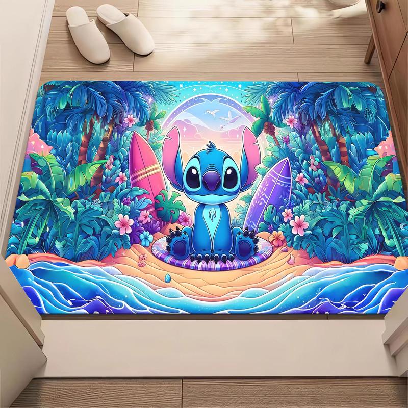 Cartoon Pattern Bathroom Mat, Non-slip Soft Floor Mat, Rectangle Home Decorative Carpet for Home Living Room Bedroom Kitchen Bathroom