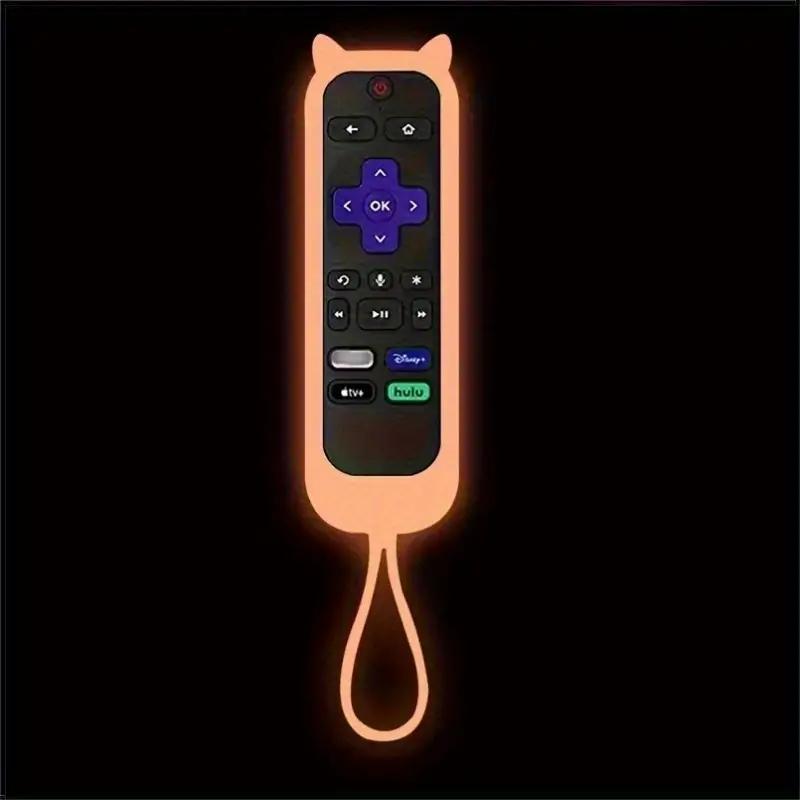 Luminous Remote Control Cover, Remote Case with Lanyard, Christmas Decor Remote Control Protector Compatible with TCL Hisense Roku TV, Fall Decor, Christmas Gifts, Christmas Decorations