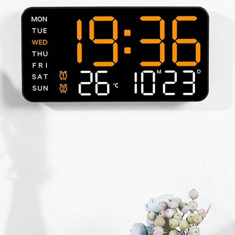 Unframed Digital Alarm Clock, 1 Count Battery Powered Multifunctional LED Clock without Battery, Room Accessories, Home Decor Supplies for Living Room & Bedroom