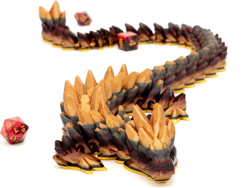 Gemstone Dragon | 3D Printed Articulating Dragon in Varying Sizes