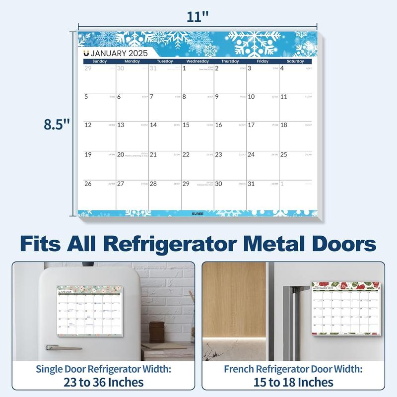 Magnetic Calendar for Refrigerator from Now to June 2027 Wall Calendar, Fridge Calendar 3 Year Planner with Magnet for Monthly Program, 8.5