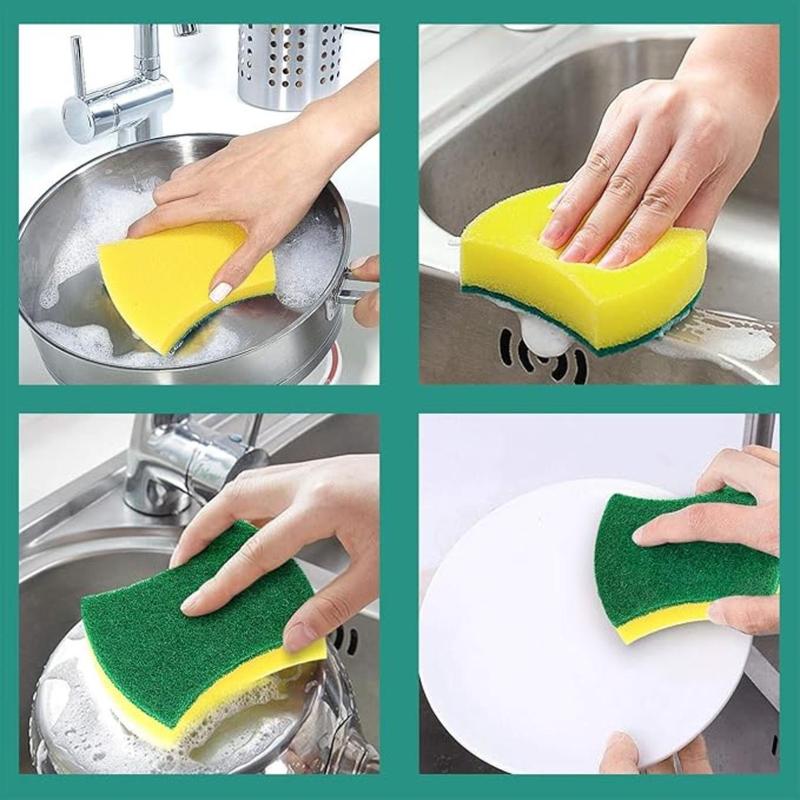 Limited time deal-Kitchen Cleaning Sponges,24 Pack Eco Non-Scratch for Dish, Scrub Sponges