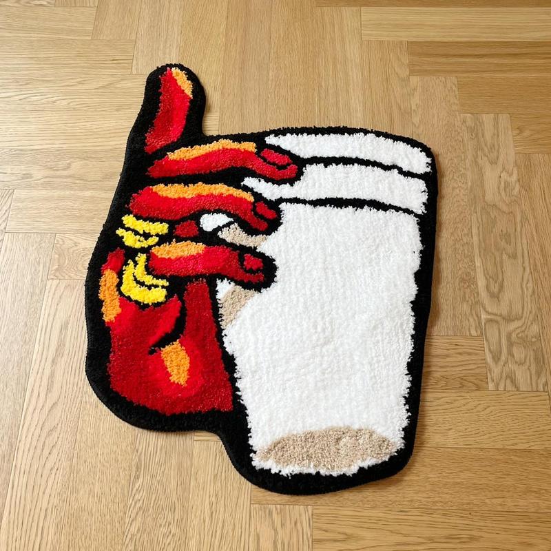 Creative Cup Design Bath Mat, 1 Count Non-slip Soft Floor Mat, Decorative Carpet for Home Living Room Bedroom Bathroom