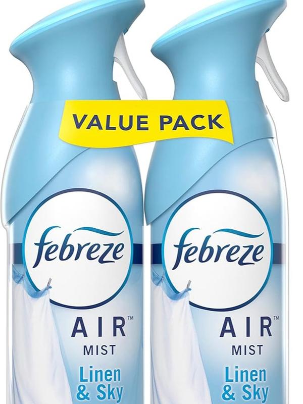 Air Freshener Spray, Linen & Sky, Odor Eliminator for Strong Odors, 8.8 Oz (2 Count)