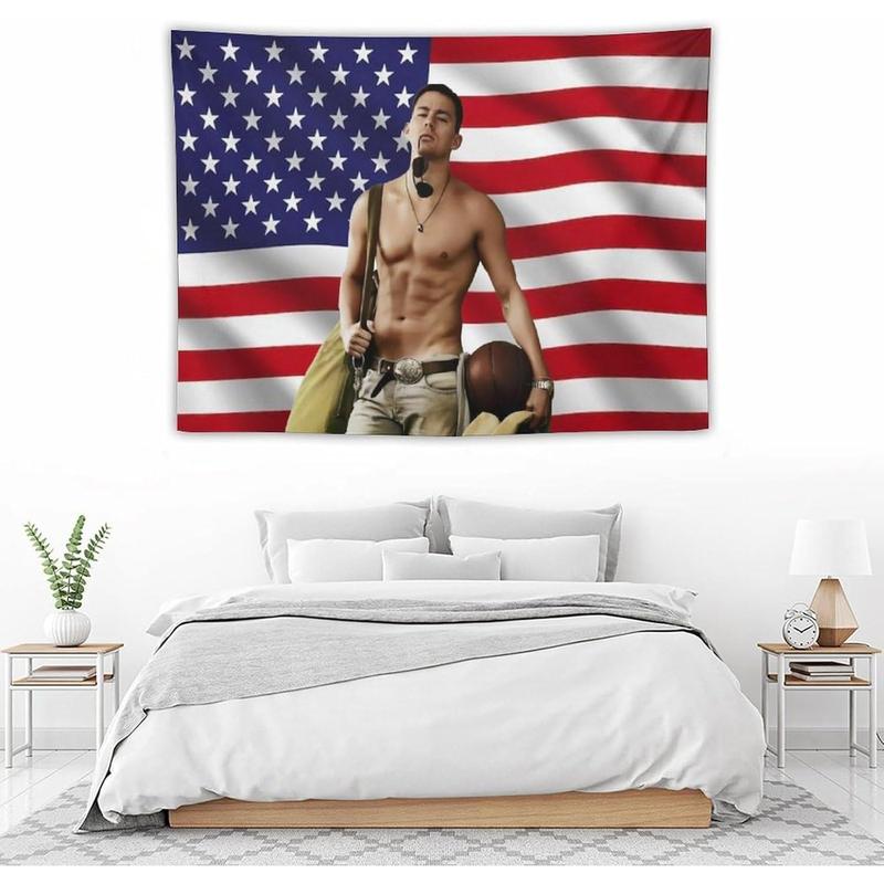 Channing Star Tatum Funny Flag Tapestry Poster Wall Hanging Art Suitable for Room Bedroom Living Room Dormitory Wall Outdoor Garden Decoration Aesthetic Merch30 x40