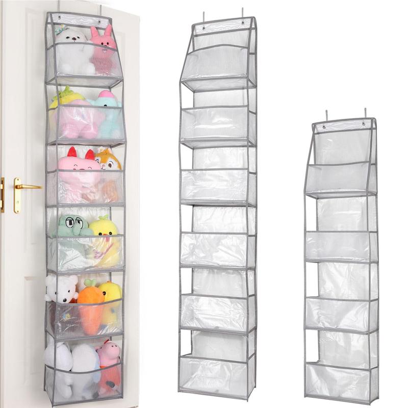 Door Back Storage Hanging Bag, 1 Count 4 6 Layer Transparent Hanging Organizer, Multi-layer Hanging Storage Bag for Bathroom, Bedroom and Baby Room