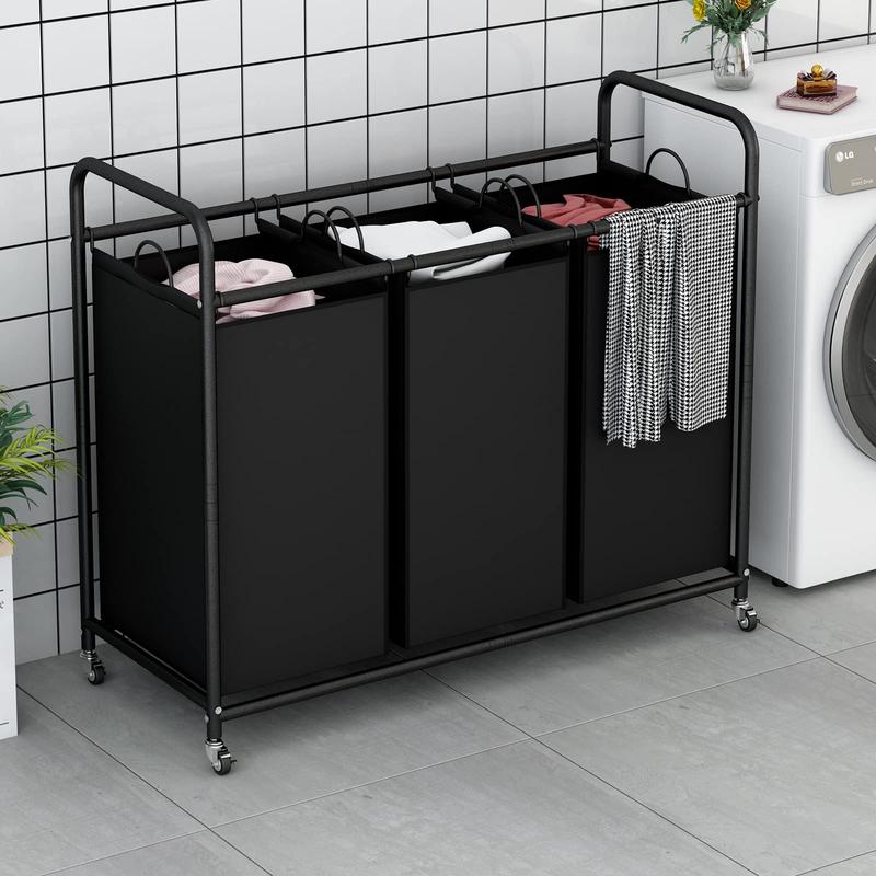 Laundry Buskets, Clothes Storage Rack with Wheels, Bikini Basket, Waterproof Plain Storage Bags, Universal Home Supplies Storage Organiser Container Black Friday