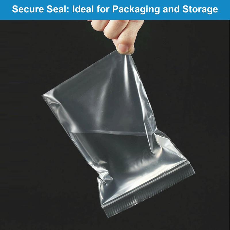 Small Clear Plastic Baggies with Assorted Sizes Ranged from 1.5x2 to 4x6 inches. 2 Mil Thick Poly Self-Lock Bags for Jewelry, Bead, Pills Organiser.